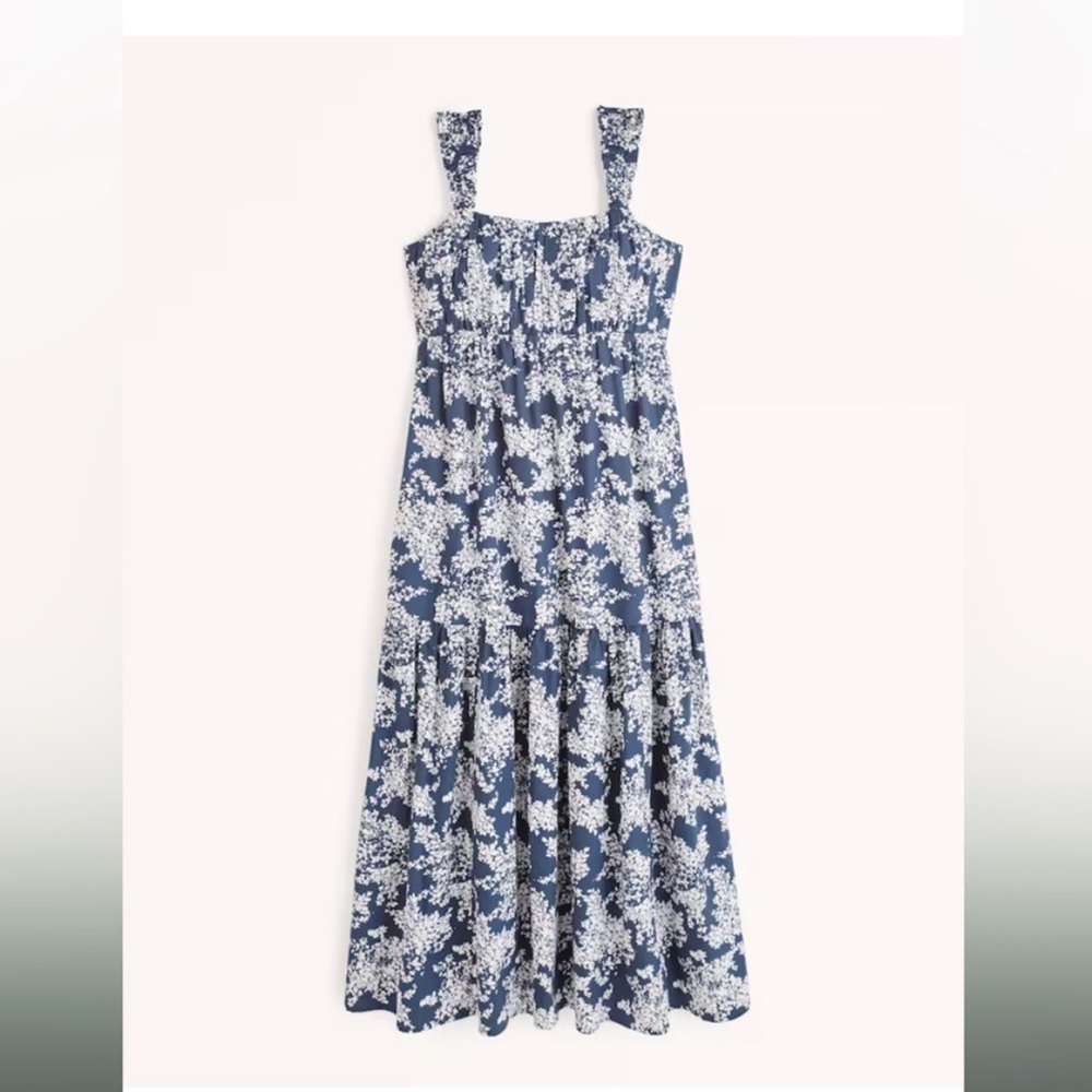 Abercrombie Bow Back Poplin Maxi Dress